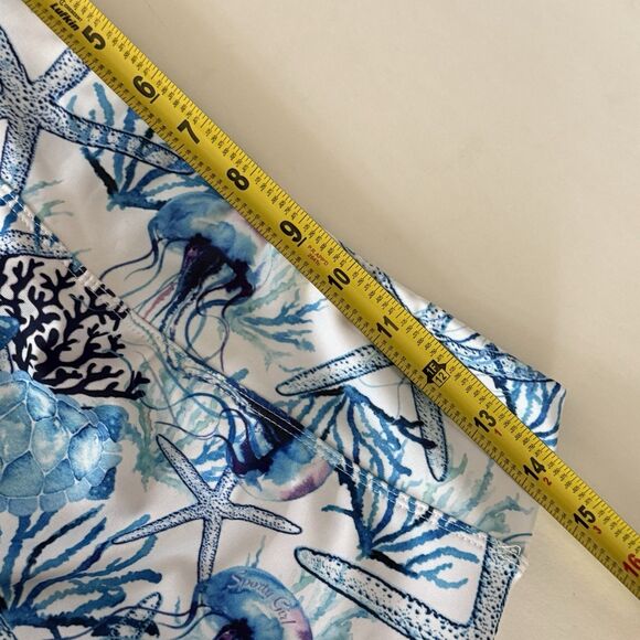 Sporty Girl Skort Size Medium Blue Nautical Sealife UPF 50+ Protection NWT - Picture 6 of 11